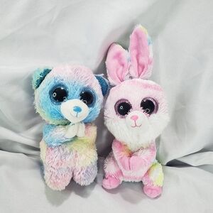 Ty Beanie Boos Hope Praying Bear Lollipop Bunny Rabbit Plush Stuffed Toy 7 Inch